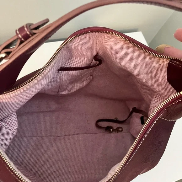 Dooney & Bourke Burgundy Leather Hobo Bag - Picture 10 of 14